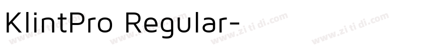 KlintPro Regular字体转换 KlintPro Regular字体转换